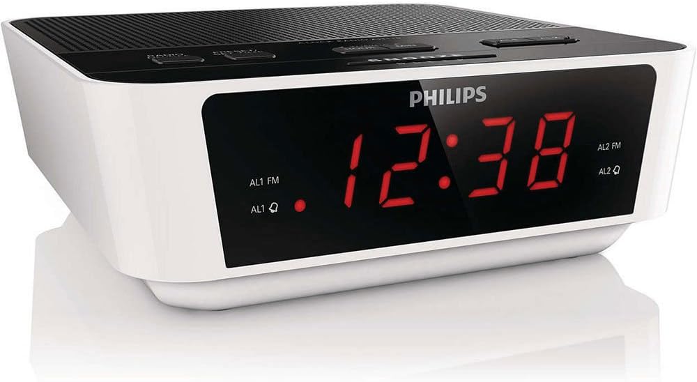 Philips UKW Radioalarm clock AJ3115 UKW white, black