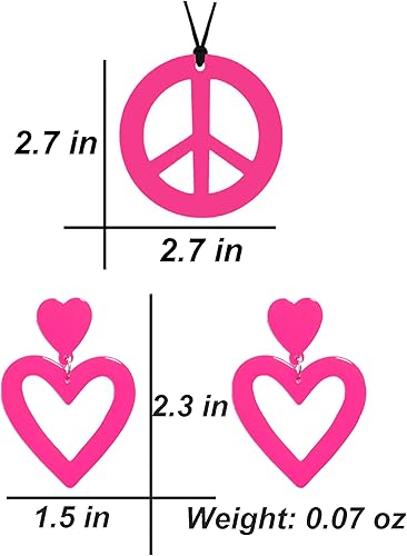 Miniatura 7 de 70s Hippie Costume Women, 5 Pcs 60s 70s Outfits Fringe Vest Hippie Accessories Halloween