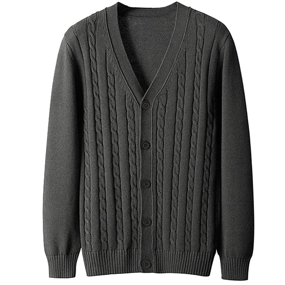 Amazon | [ROOKMZU] カーディガン メンズ 春服 秋服 メンズ ニット 冬