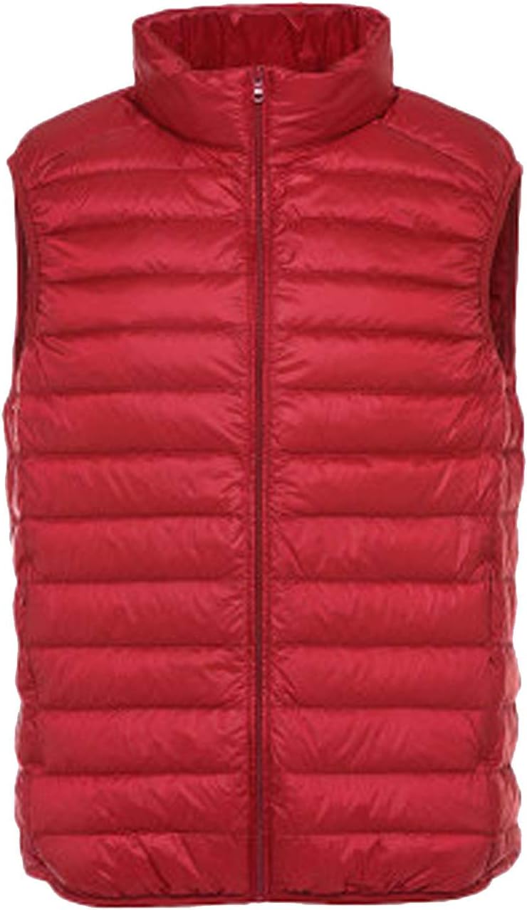 Flygo Men's Outdoor Lightweight Packable Puffer Vest Sleeveless Casual Work Down Vests