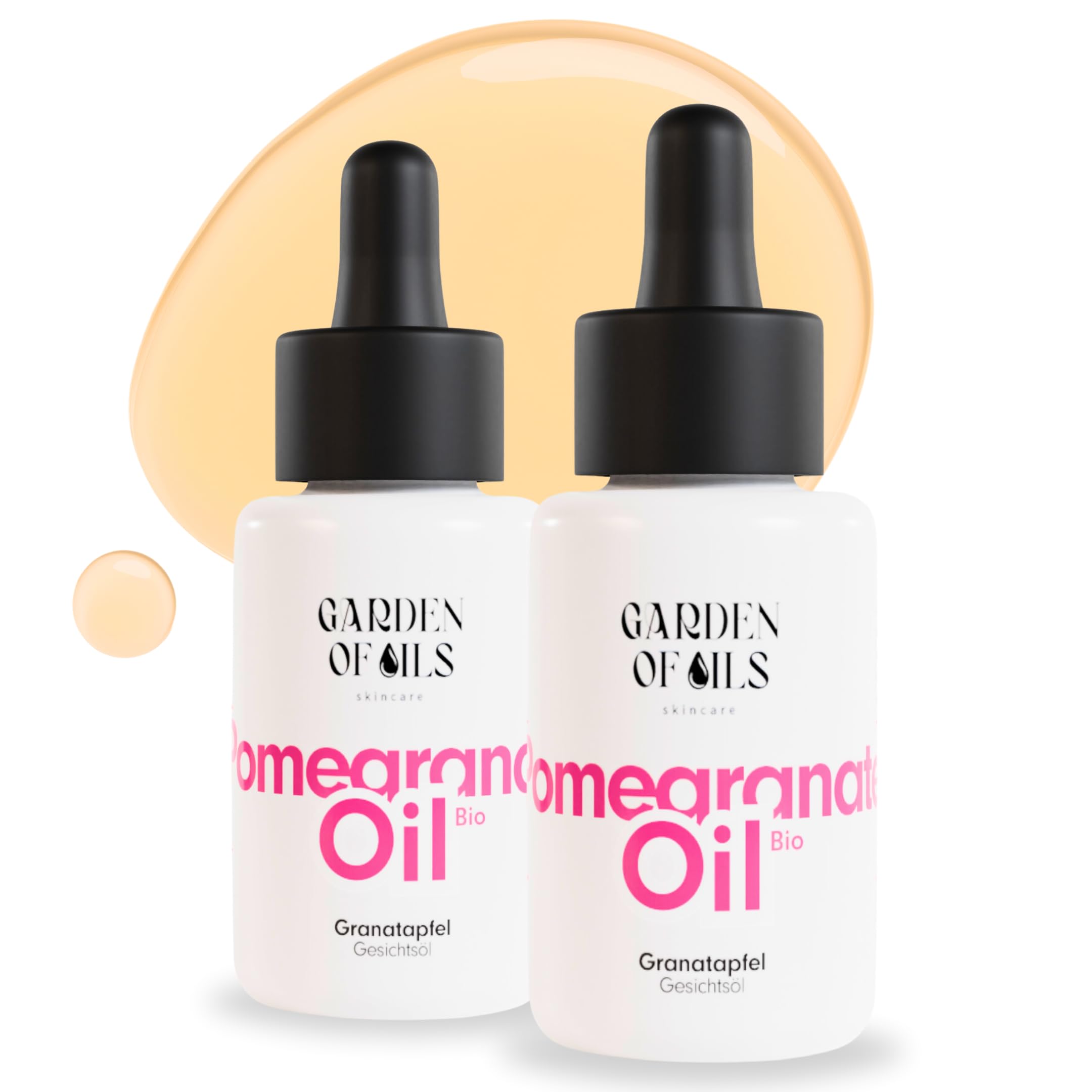 Granatapfel Gesichtsöl BIO (2x30ml Geschenkset) - Garden of Oils® - Vitalisierend & straffend - Granatapfelkern Gesichtspflege - Made in Germany …
