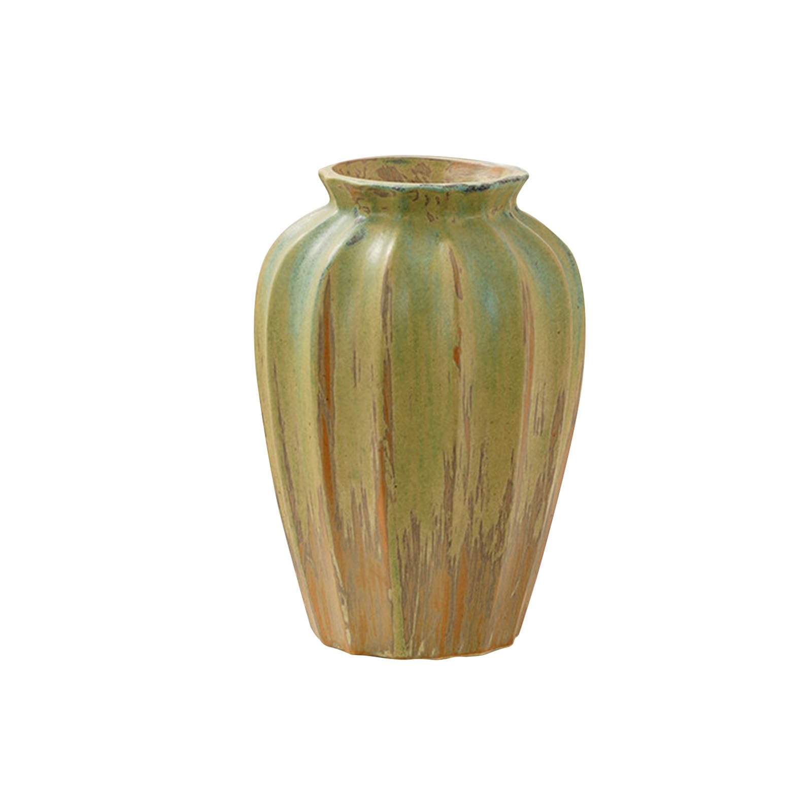 Colorful Ceramic Vase for Flowers, Vintage Decorative Vase with Oil Painting Style, for Living Room, Bedroom, Study Room, Countertop(Size:H22CM,Color:Colorful C)