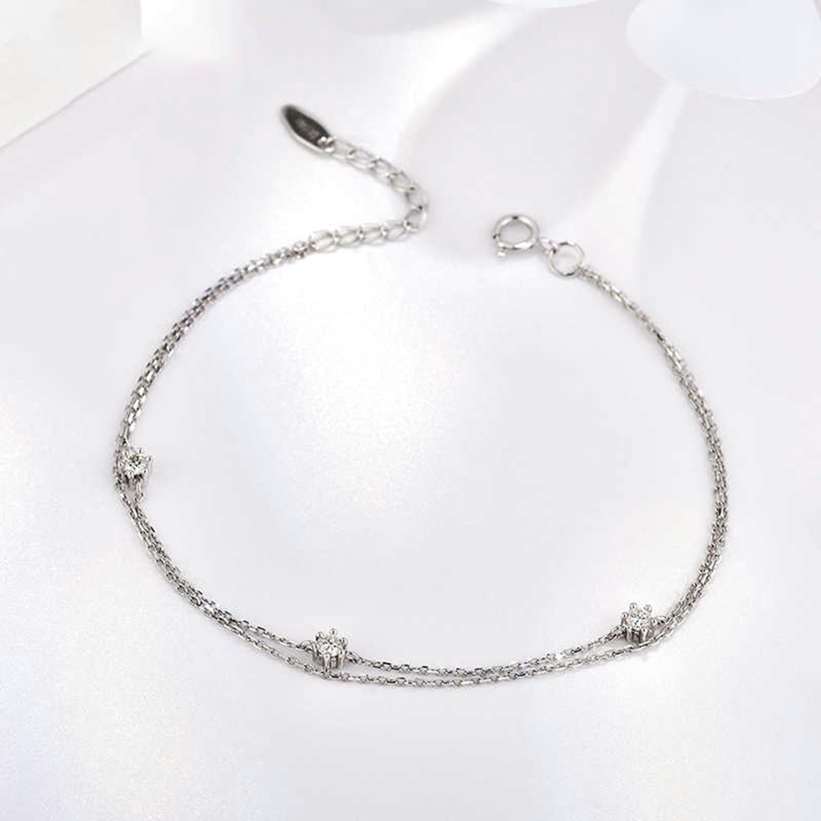 Pulsera de mujer de 21 a 23 cm, platino 950