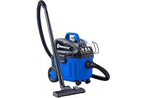 4-Gallon, 5-HP Industrial Wet/Dry Vac Overflows with Suction