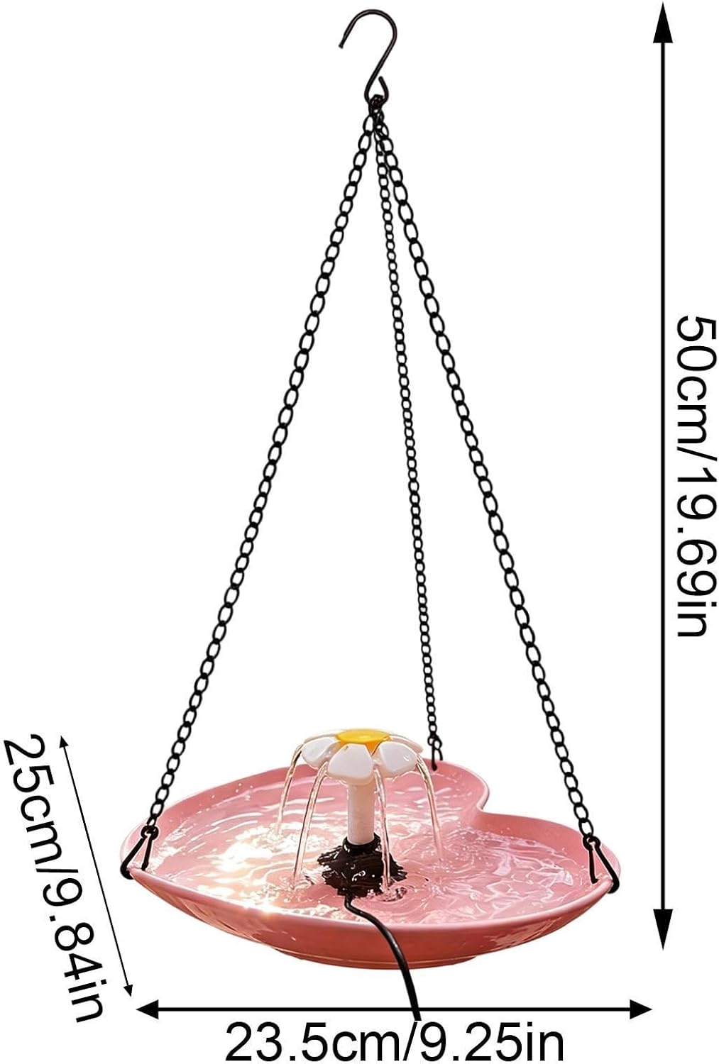 Birdbath Fountain Solar Power - Optimal Decorative Outdoor Feeder | Weatherproof Garden Decor Bird Bath Fountain for Backyard Lawn Balcony Feeding Bathing Birdwatching Landscaping