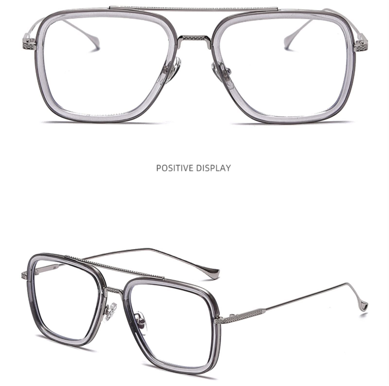 Gafas Filtro Luz Azul Gafas para Ordenador Anti luz Azul Gafas de computadora Gafas Gafas Unisex Azul Luz Bloqueo Gafas Metal Metal Anti Azul Luz Plana Gafas Planos Marco Marco Anti Blue Ray Computer