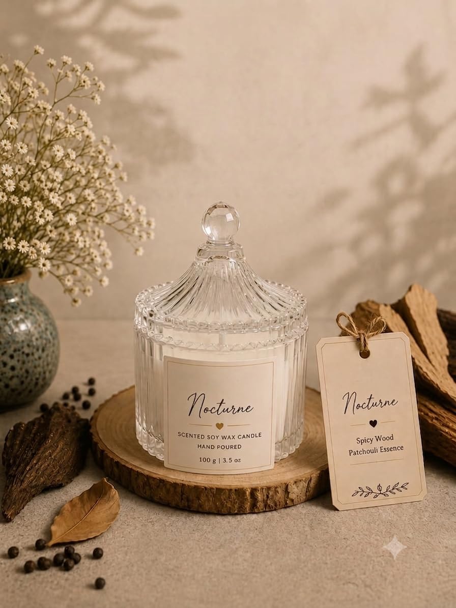 Luxury Scented Jar Candle | Sleep/Destress - Focus/Meditate - Relax/Calm - Refresh/Rejuvenate | 100g, 20Hrs Burn Time | 100% Natural Wax | Non-Toxic, Clean Burning Candles-image-36