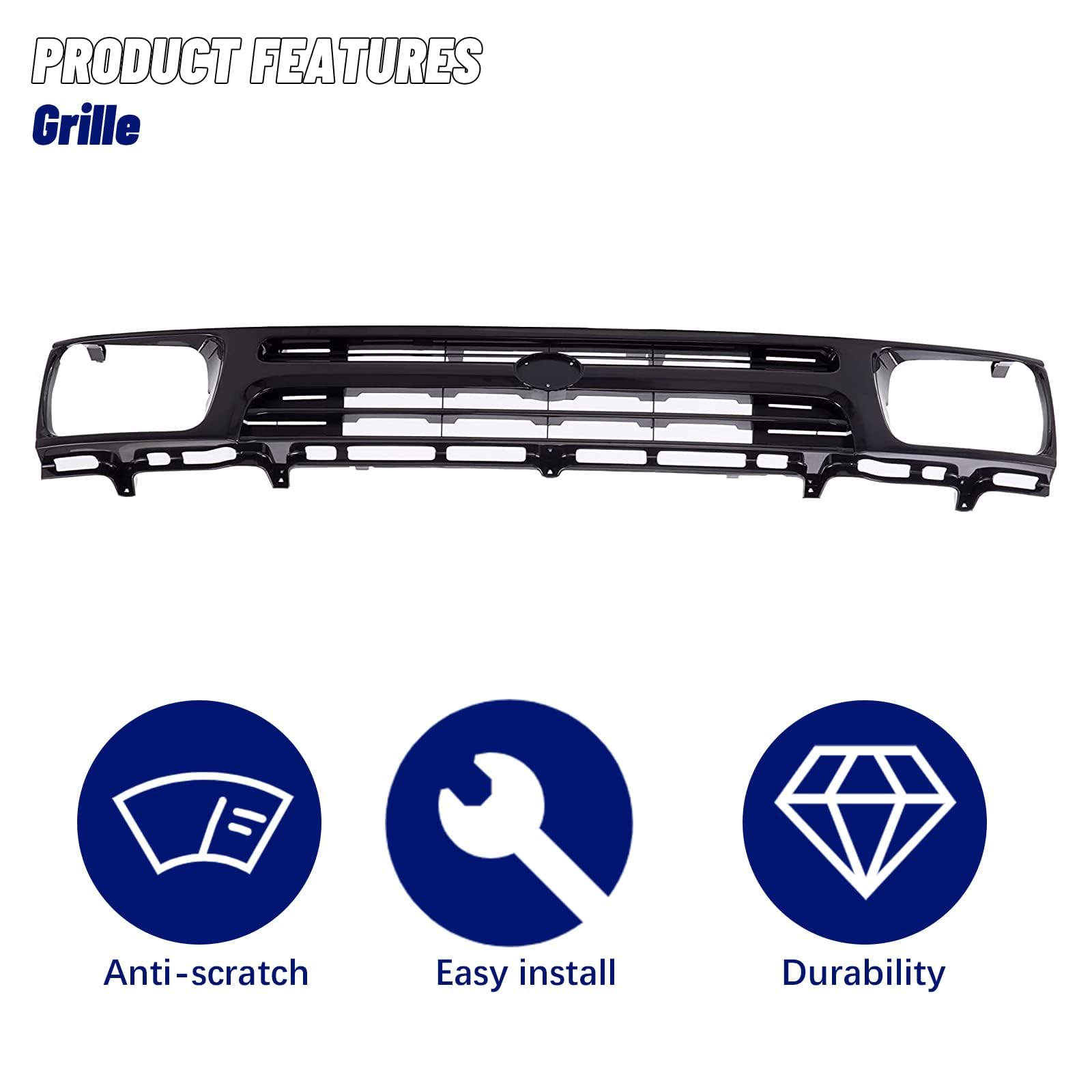 Amazon | JustDrivably 交換用部品 フロントグリル グリル アセンブリ