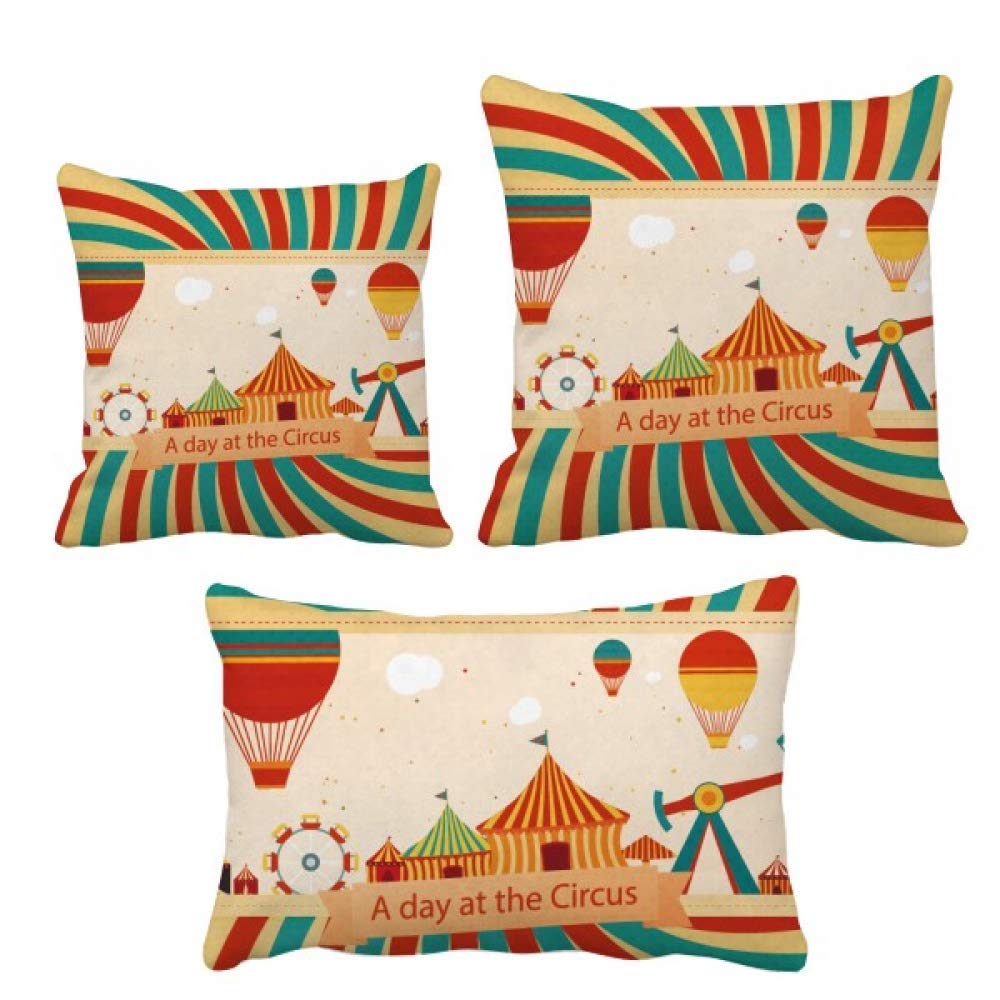 Housse de coussin à motifs circulaires avec fermeture éclair invisible
