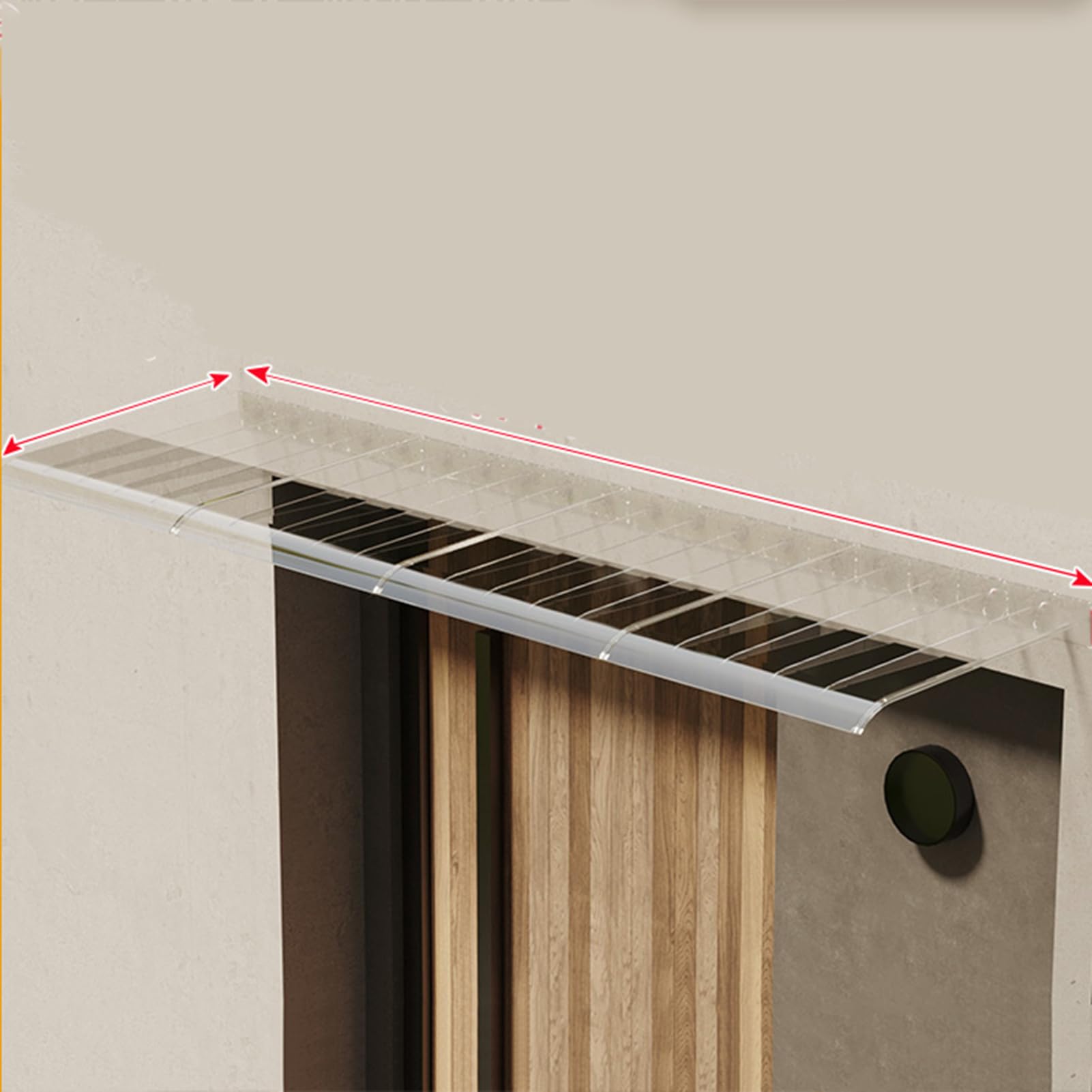 Auvent de porte pour stopper la pluie abri extérieur transparent UV