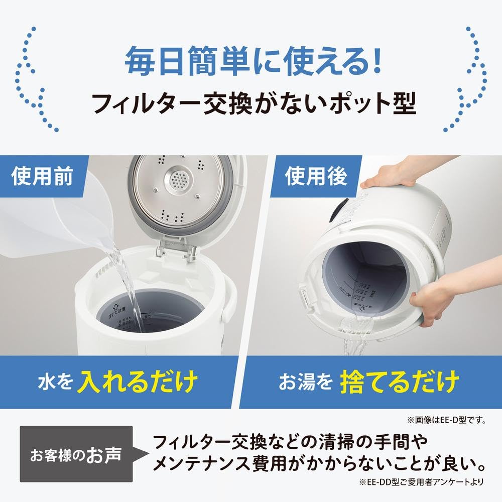 Amazon.co.jp: 象印 スチーム式加湿器 EEDE50-WA ホワイト