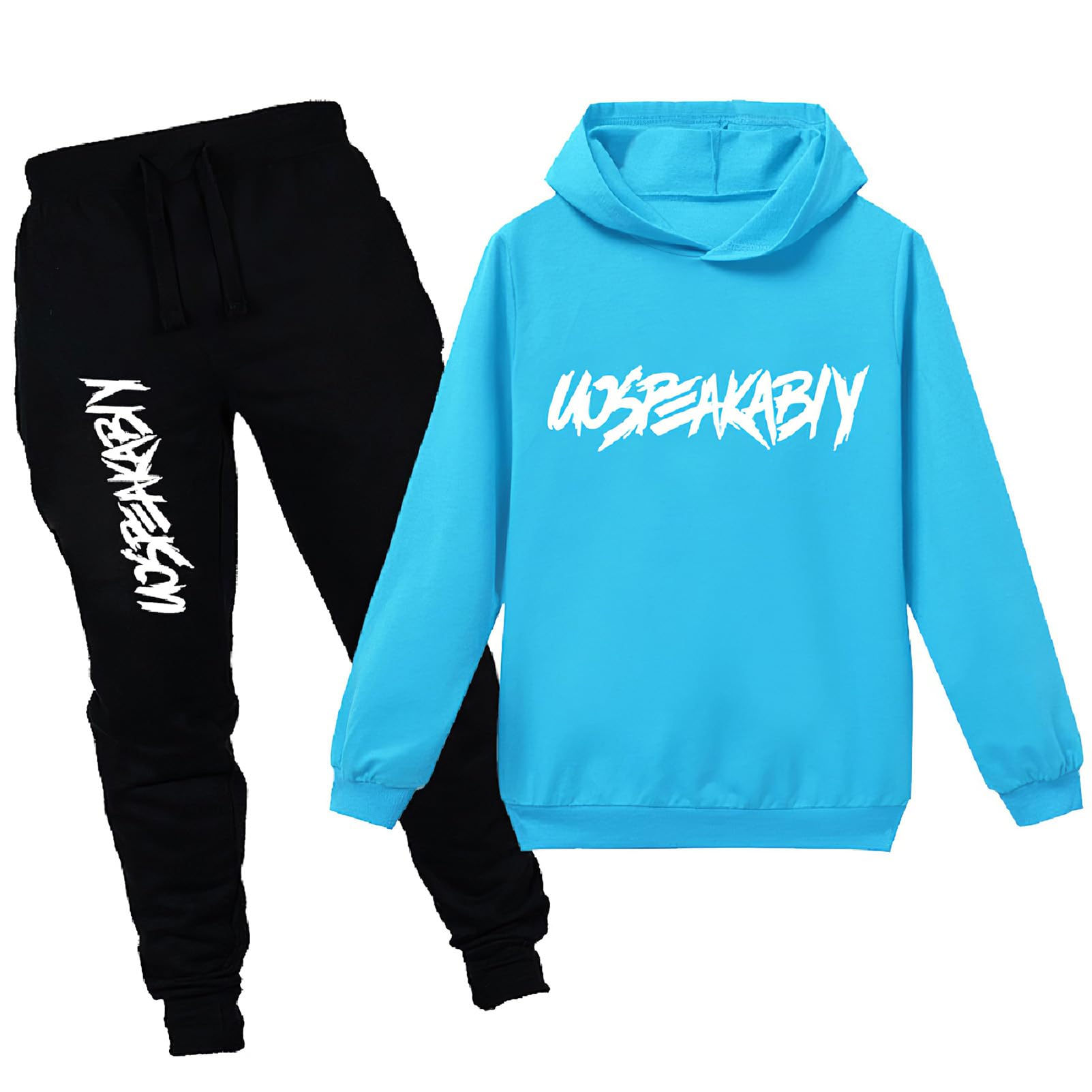 amropi Chándal Niños 2 Piezas Set Sudadera con Capucha y Pantalones Deportivo Jogging Conjunto Ropa 2-15 años — view 10