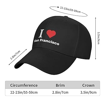 ★FALLETT★LOVE PIECE BALL CAP Original Classic Baseball Cap I Love Pie (Black Lettering