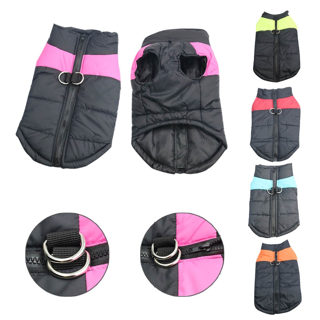 Idepet Cappottino invernale impermeabile, per cane/gatto taglia piccola, media e grande, S M L XL XXL 3XL 4XL 5XL