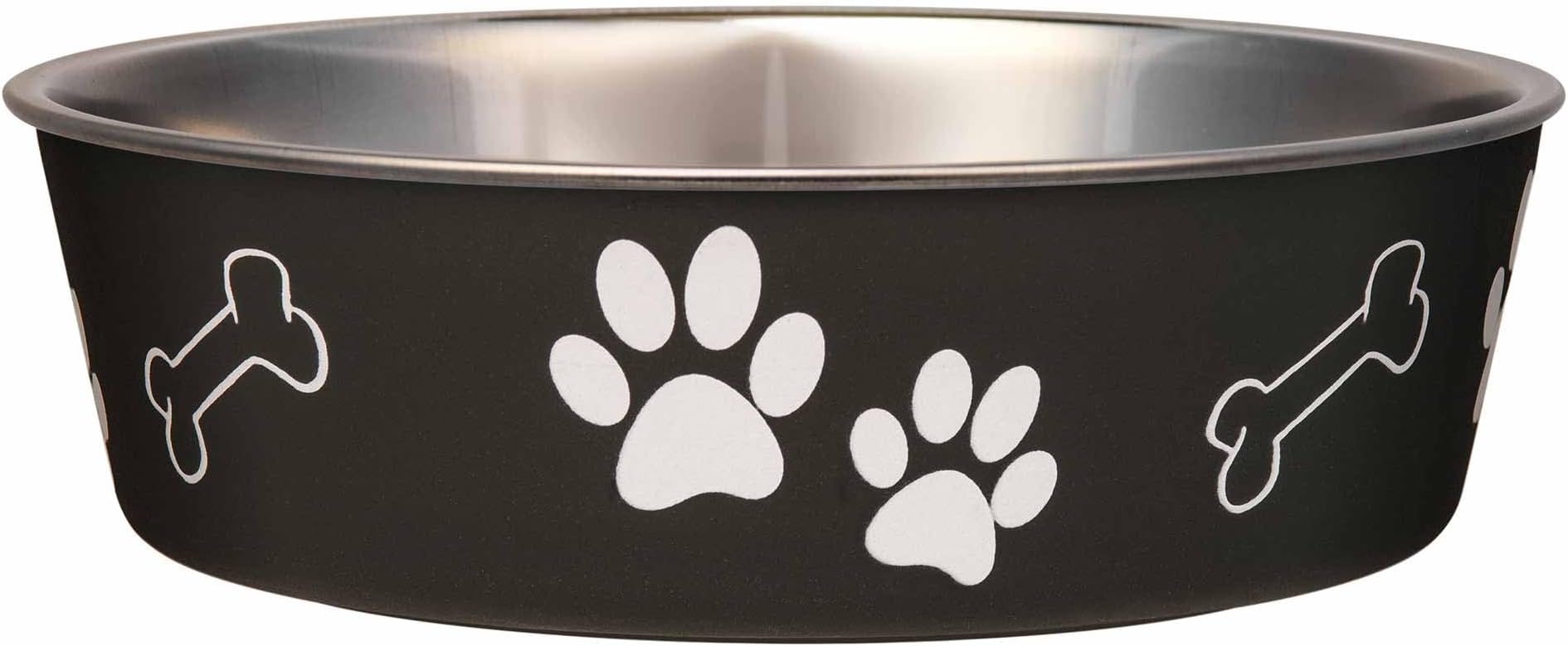 Bella Dog Bowls- Stainless Steel Dog & Cat Bowls - Spill Proof Dog Food Bowl, Cat Bowl, Puppy Essentials & Pet Supplies Great for Home & Travel (Large 35-65 lbs, Espresso)