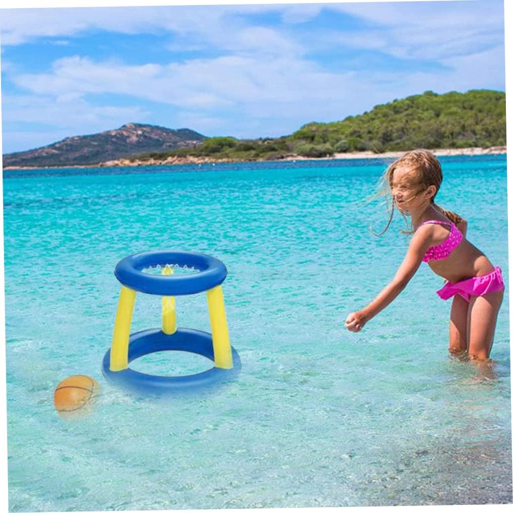 Water Basketball Frame Inflatable Basketball Water Ball Toy Floating Net Summer Pool Inflatable Toys Swimming Toys for Kids with Ball 2PCS Style2 : Toys & Games