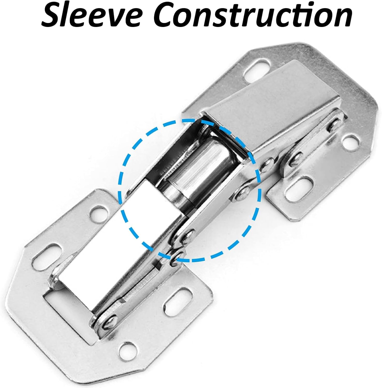 Bohaner 4Pcs Cabinet Hinges Set of 4 Hinges 104 x 43 mm Hidden Kitchen Door Hinge 90 Degree with Screws Soft Close Hinge for Kitchen Cupboard Doors - Image 3