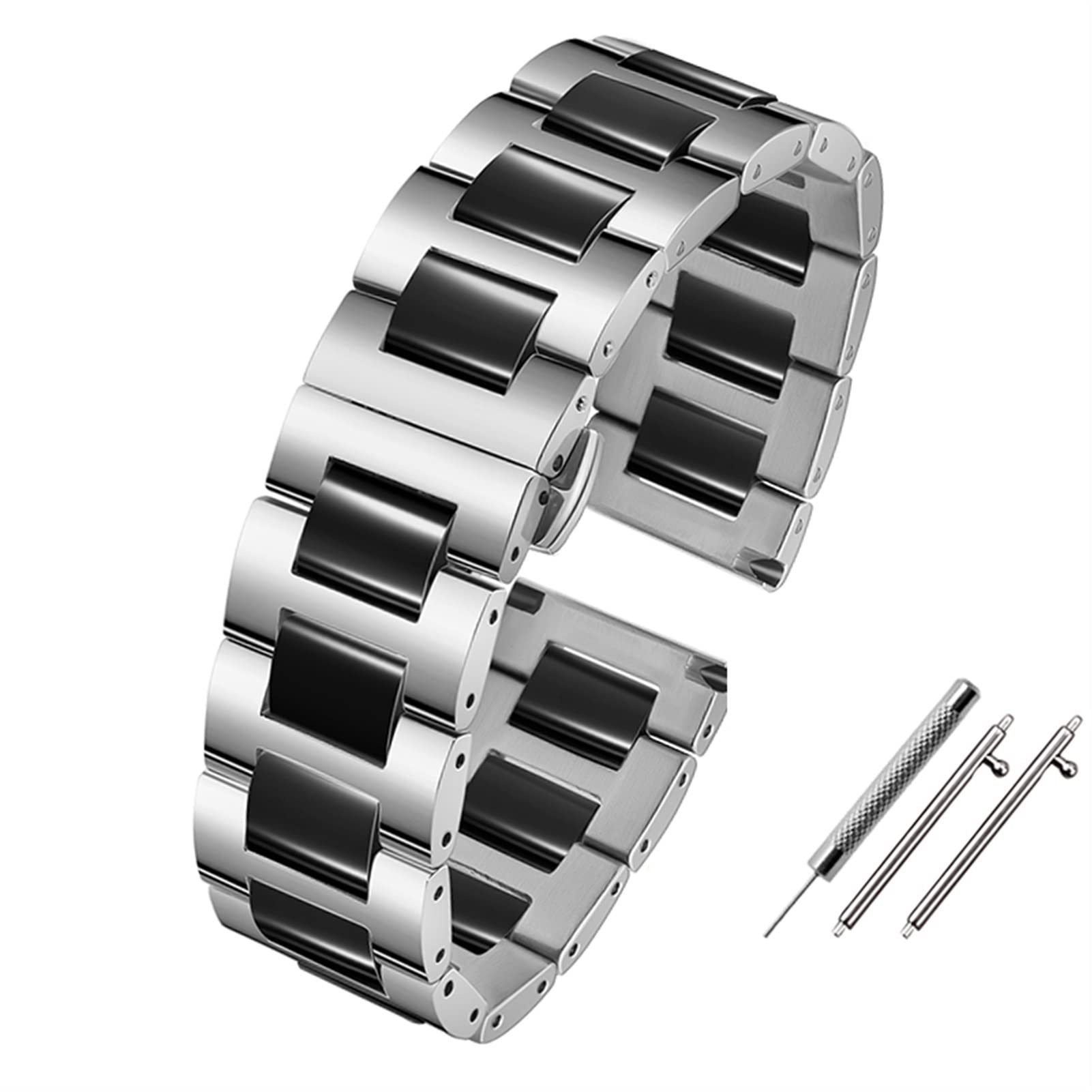 EZZON Correa de reloj inteligente de 20 mm y 22 mm, pulsera de cerámica para Samsung Gear S2, S3, S4, correa de repuesto para Huawei Watch2 Pro GT2 Magic Bands, 22mm, Ágata