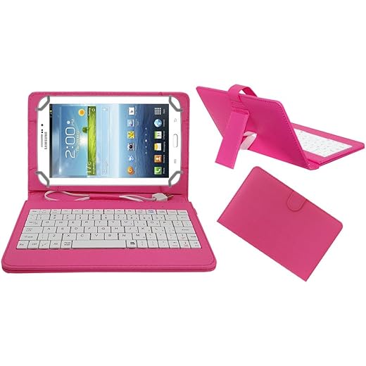 ACM USB Keyboard Case for Galaxy Tab 3v - Pink