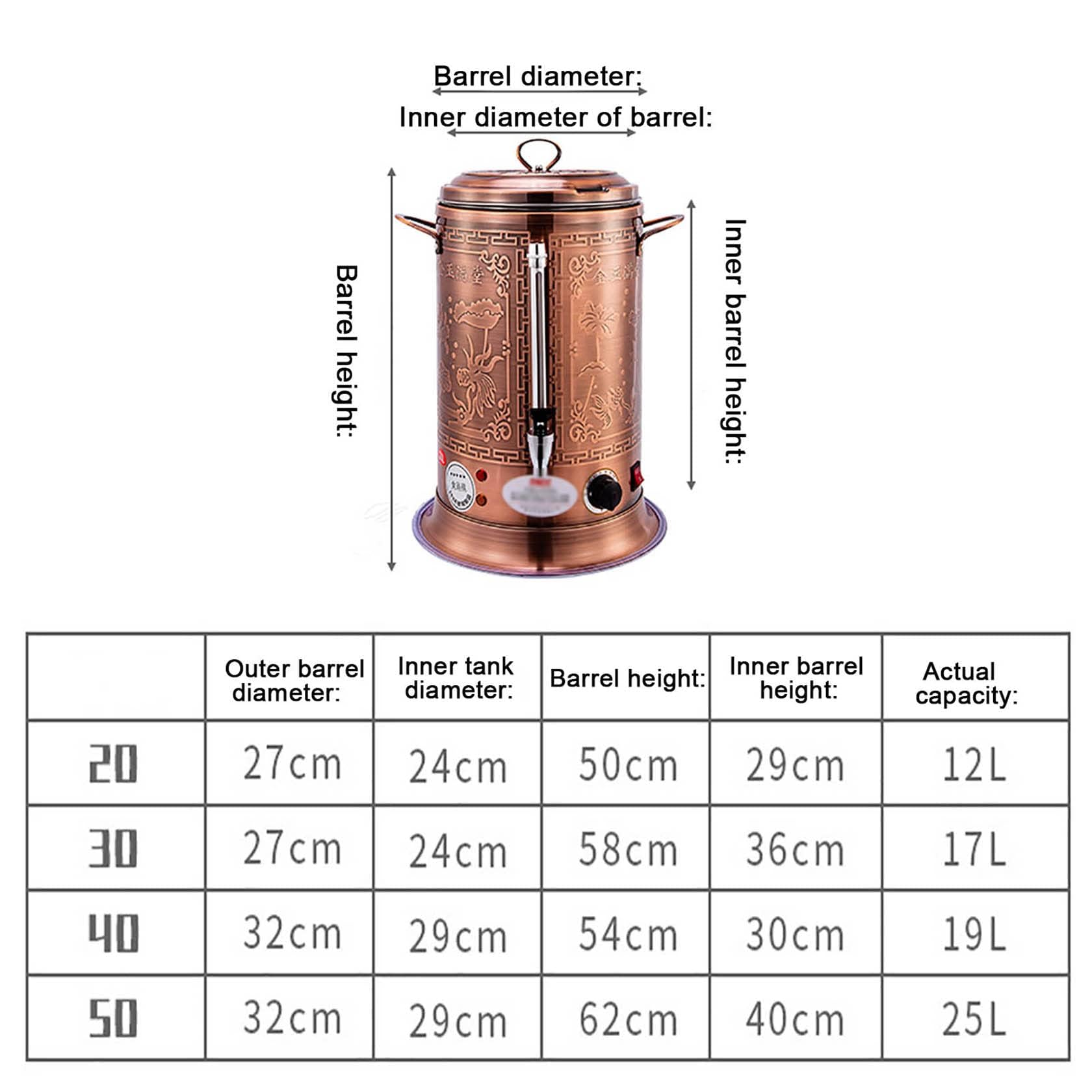Distributore elettrico per caffè e bevande calde con impostazioni di calore regolabili e spegnimento automatico per feste ed eventi