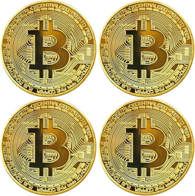 Bitcoin Coin Souvenir with Coin Case, Physical Bitcoin Collection, Gold Plated Bitcoin for Commemoration, Crypto Currency Coin BTC for Gift, Gold Bitcoin Tokens-image-23