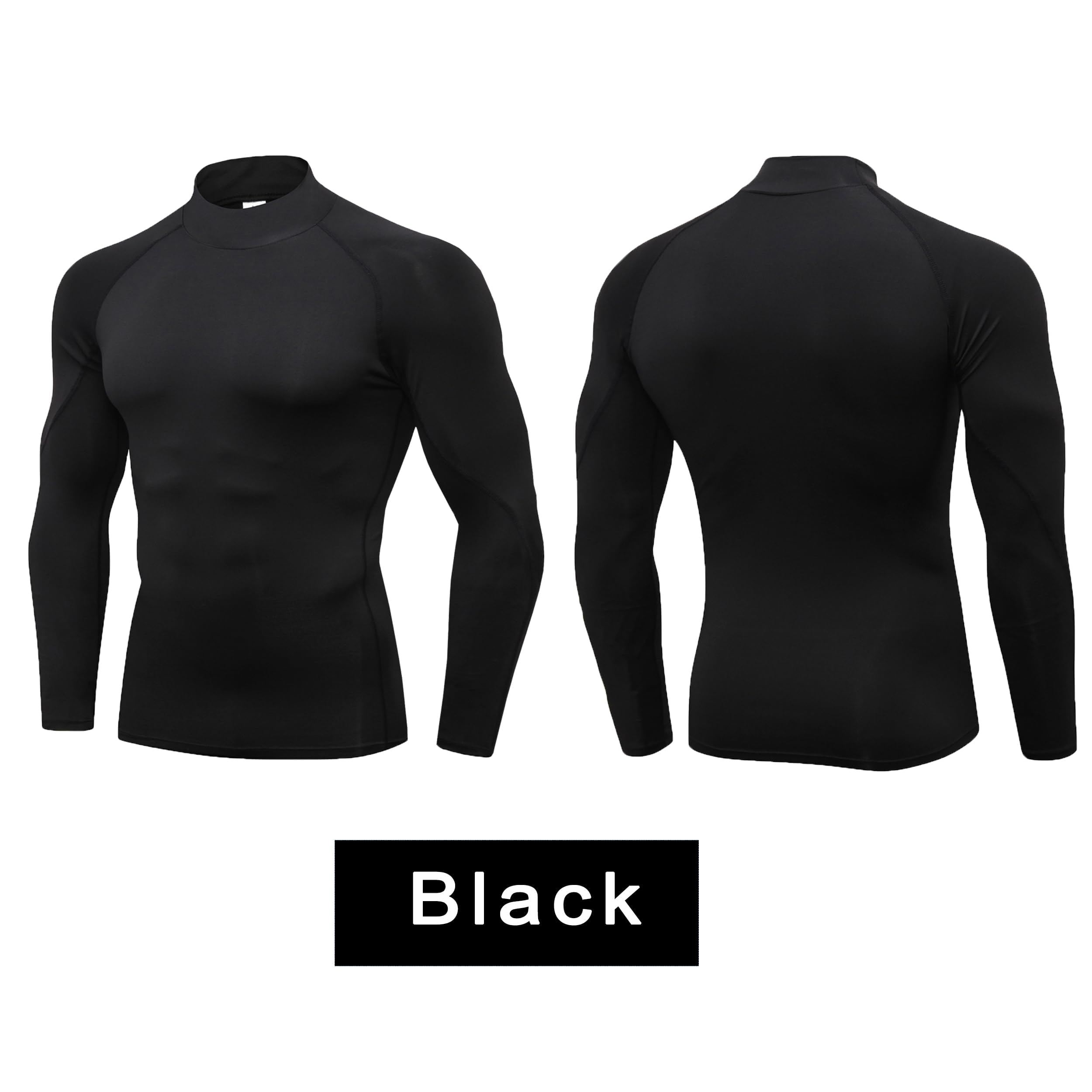 Camisas de compresión para hombre, manga larga, secado rápido, para entrenamiento, correr, deportes, capa base de compresión para hombre