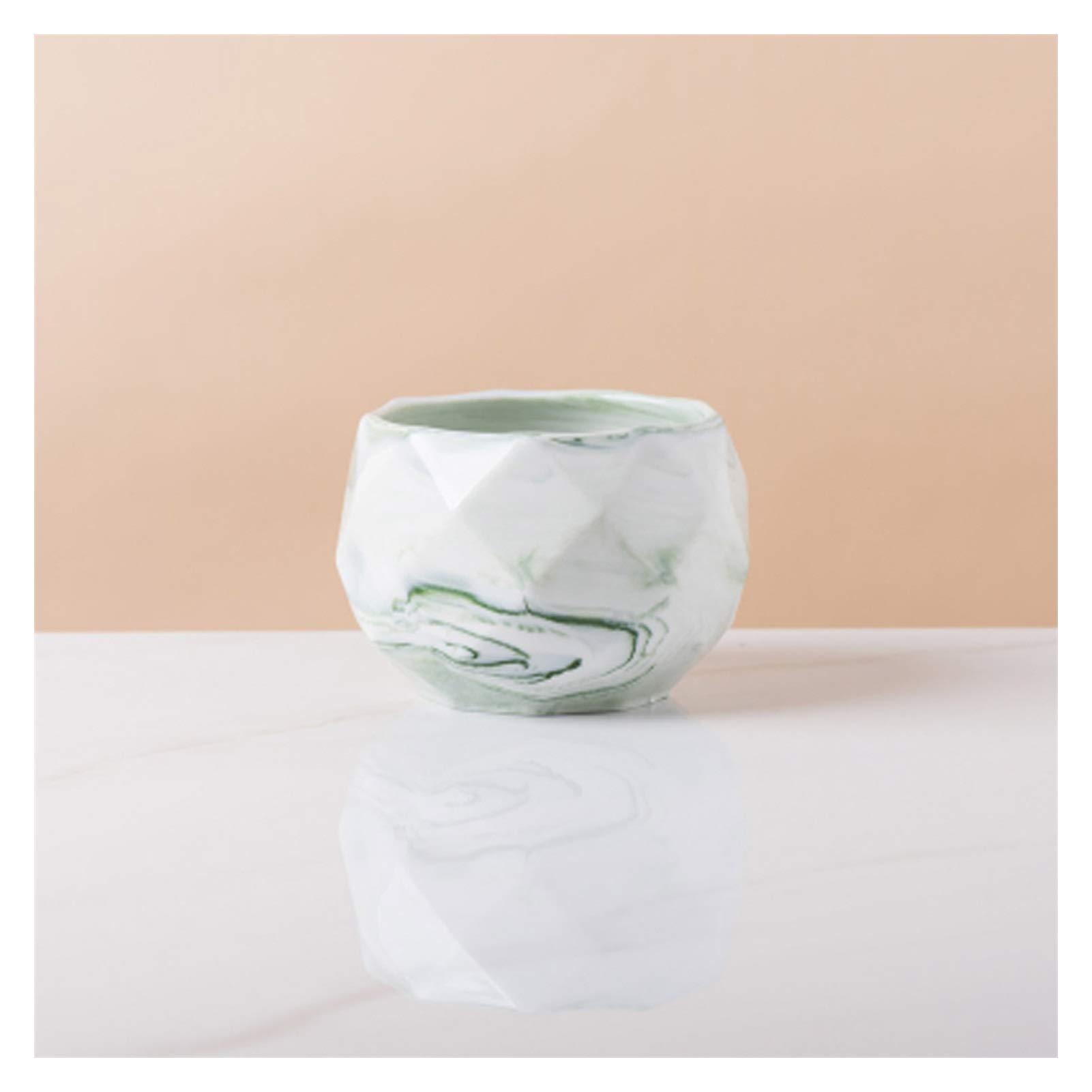 Pot de fleurs en céramique effet marbre haut de gamme pour intérieur