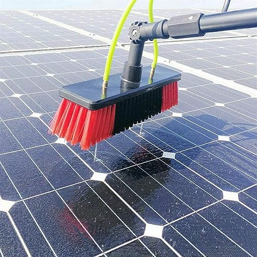 Perche télescopique de nettoyage de vitres alimentée eau 9 m brosse extensible toit - 3