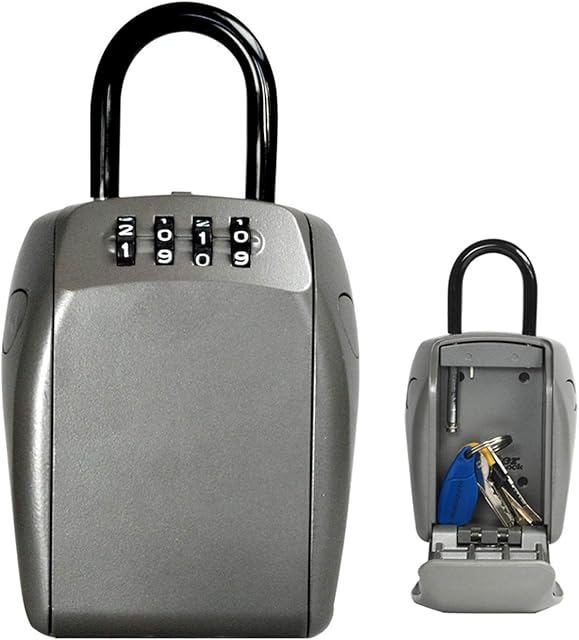 Master Lock Sejf na klucze, dodatkowe bezpieczeństwo, uchwyt ścienny, zewnętrzny, 18,8 x 10,5 x 4,6 cm, sejf na klucze