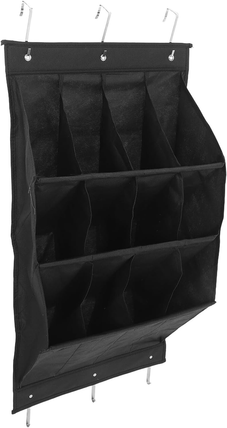 The Door Shoe Organizer with 12 Pockets Foldable Hanging Shoe Rack for Closet Door Storage and Entryway Organization