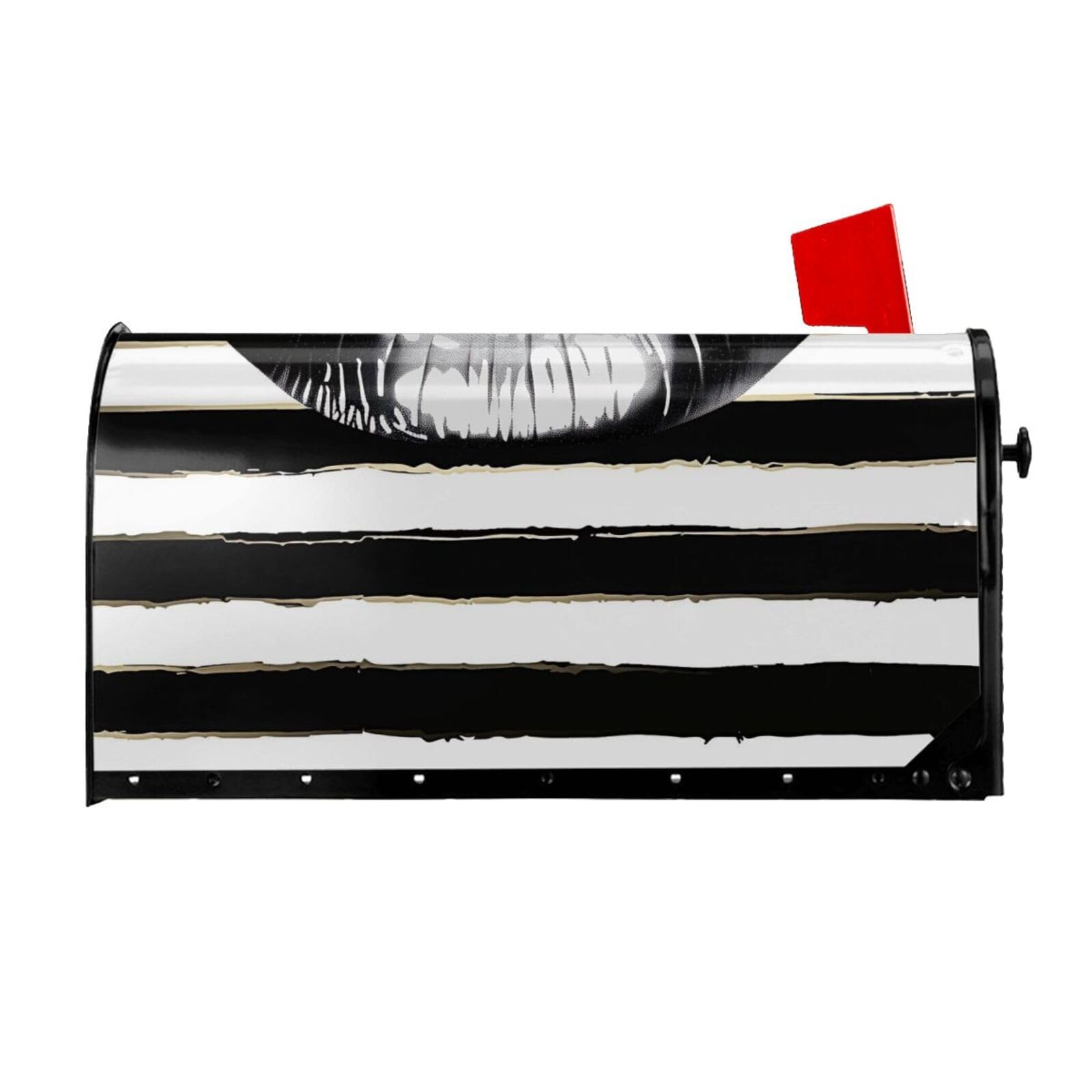 Housse de boîte aux lettres magnétique décorative motif noir et blanc