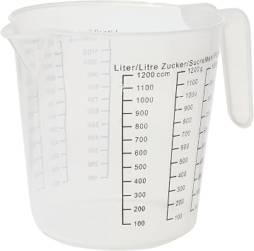 dPois Food Grade Plastic Measuring Pitcher Kitchen Measuring Jugs Transparent Heat Resistant Jugs 250ML 500ML 1000ML Clear C One Size