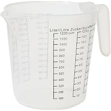 dPois Food Grade Plastic Measuring Pitcher Kitchen Measuring Jugs Transparent Heat Resistant Jugs 250ML 500ML 1000ML Clear C One Size
