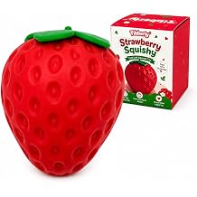 Strawberry Squishy Stress Ball, Realistic Strawberry Sensory Toy