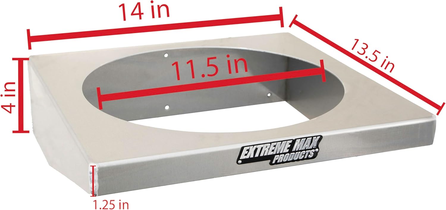 Extreme Max 5001.6727 Aluminum 5-Gallon Bucket Bracket for Race Trailer, Garage, Shop, Enclosed Trailer, Toy Hauler - Silver