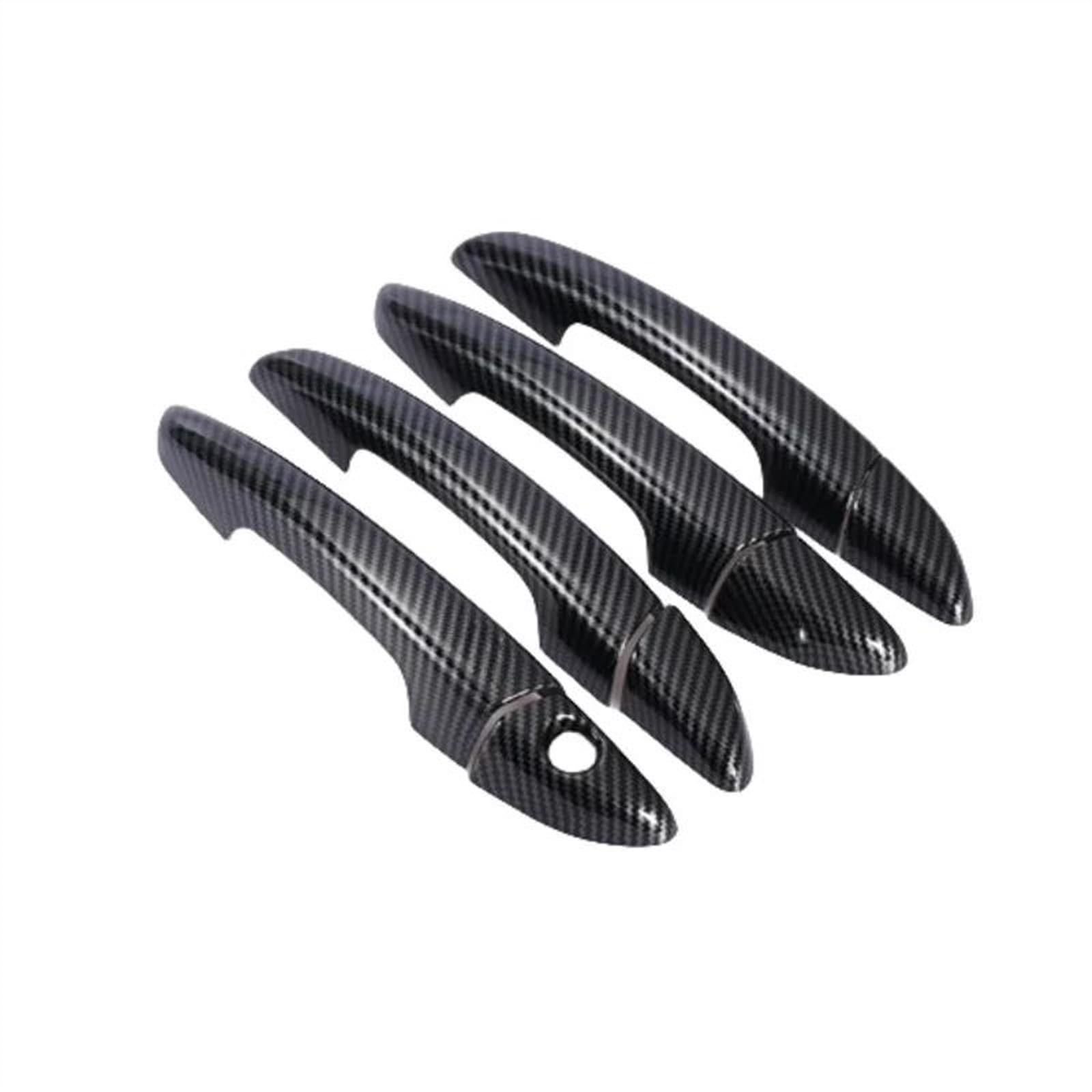 Noheeu B Car Styling Carbon Fiber For Hyundai For Sonata 2015-2018 2019 Outer Door Owl Handle Stickers Protection Covers Trim(B)