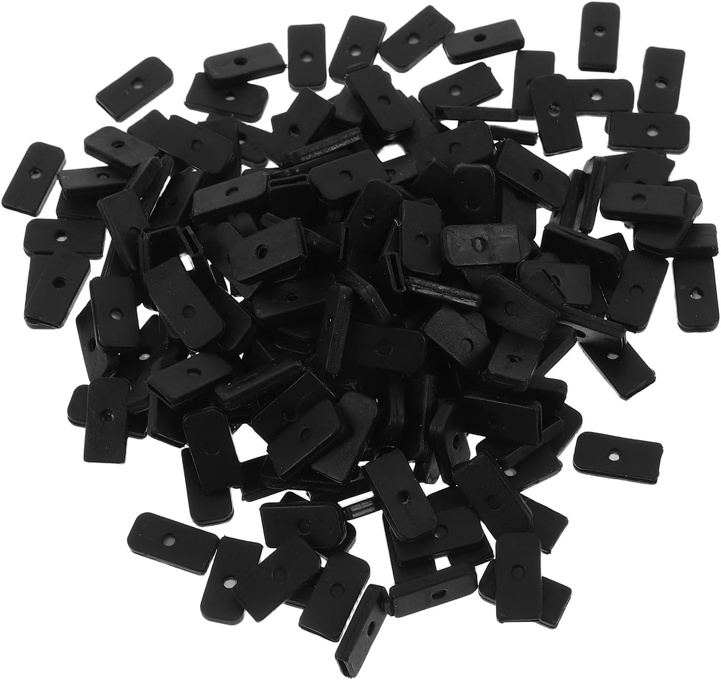 OSOLADY 200Pcs Silicone End Caps for Boning - Corset Boning Tips Caps for Bridal Dress, 6mm End Tips Cover Fits Undergarment Sewing, Wedding Gown Costume, Black