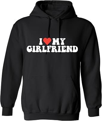 I Love My Girlfriend T Shirt for Men Novelty Heart Graphic Tee Romantic Humor Valentines for Boyfriend Christmas T-Shirt