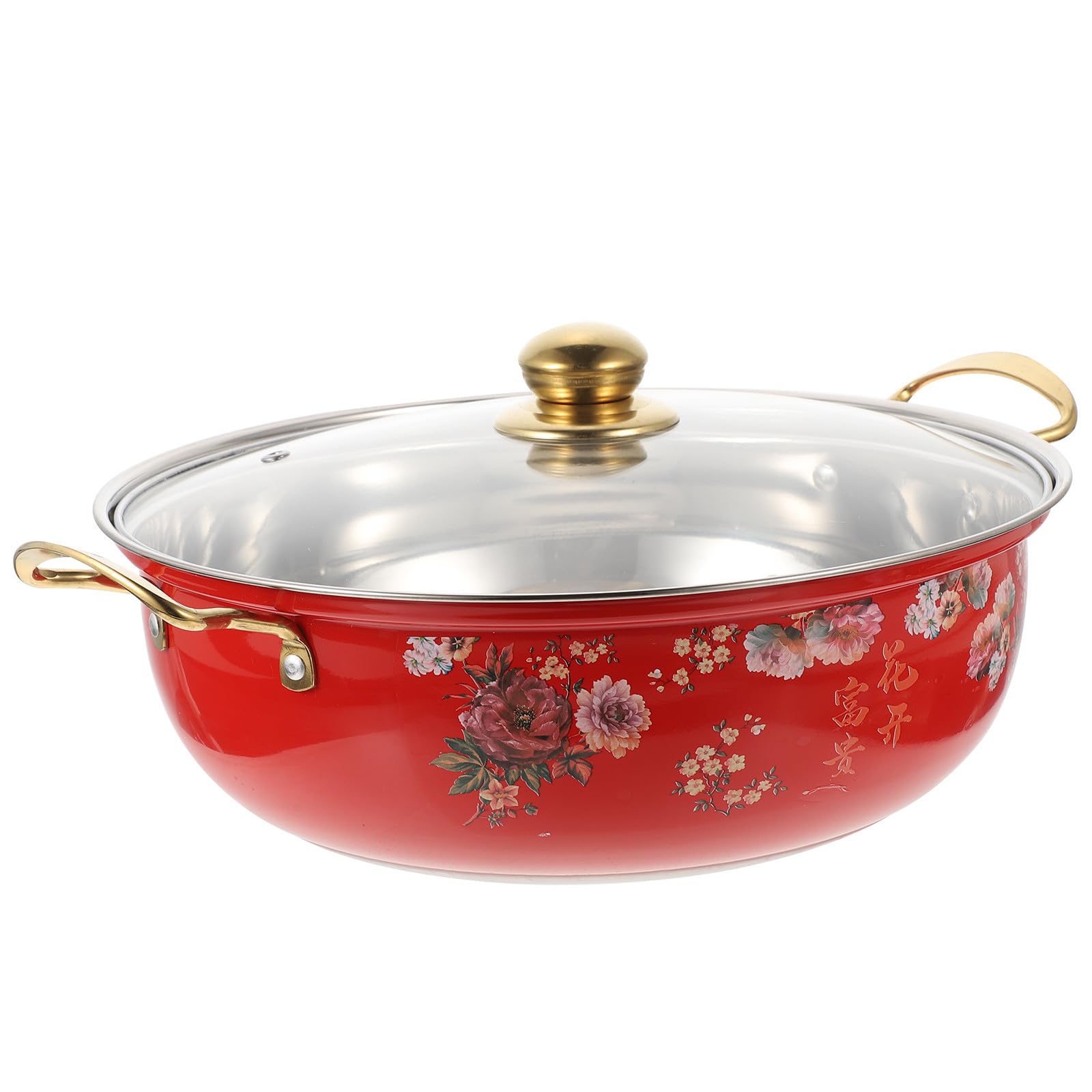 Marmite Hot Pot minkissy antiadhésive en inox dotée d'un couvercle en verre transparent