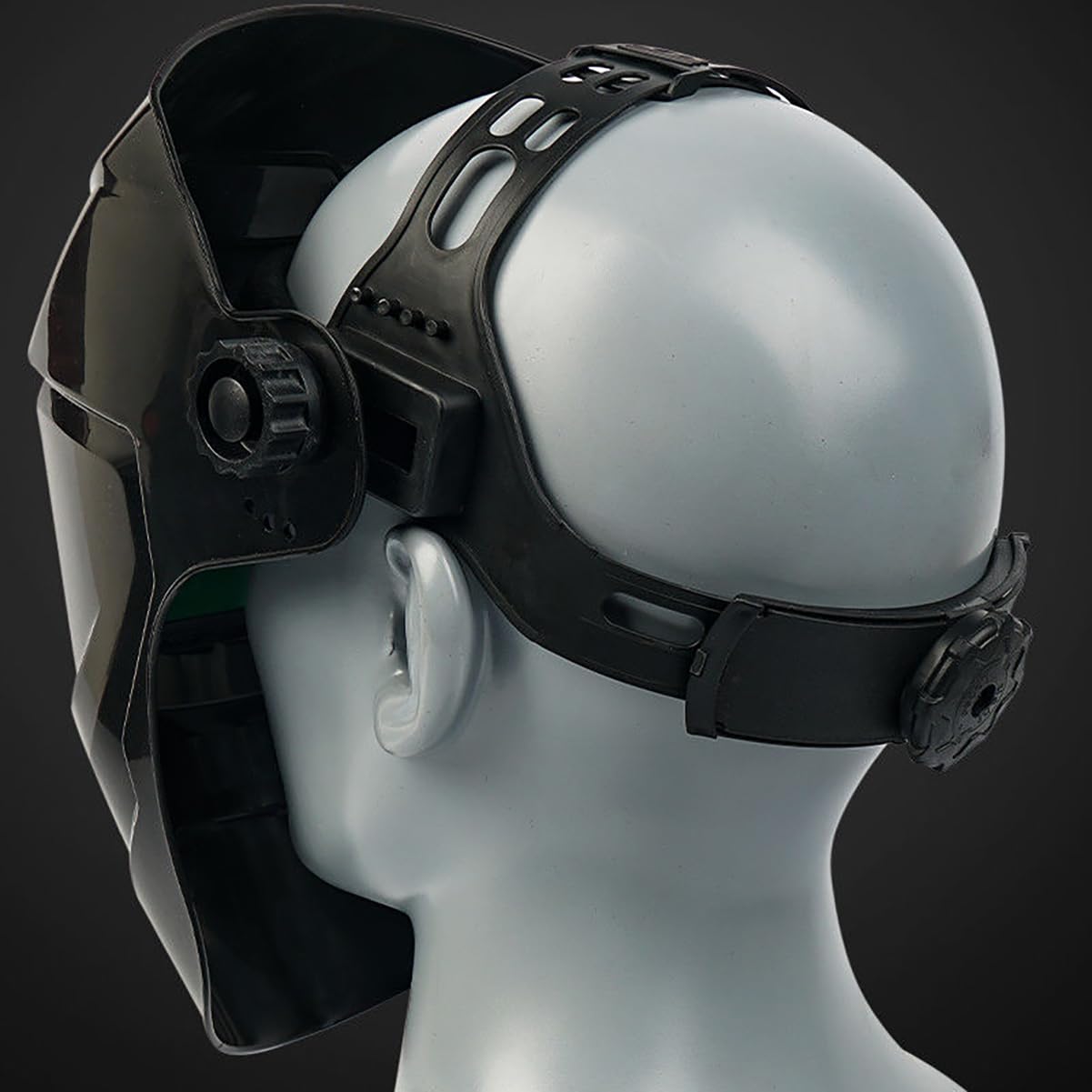 Copertura facciale per Saldatura fotoelettrica Automatica, Maschera Protettiva Leggera, Cappuccio per Arco Argon, Occhiali,Nero