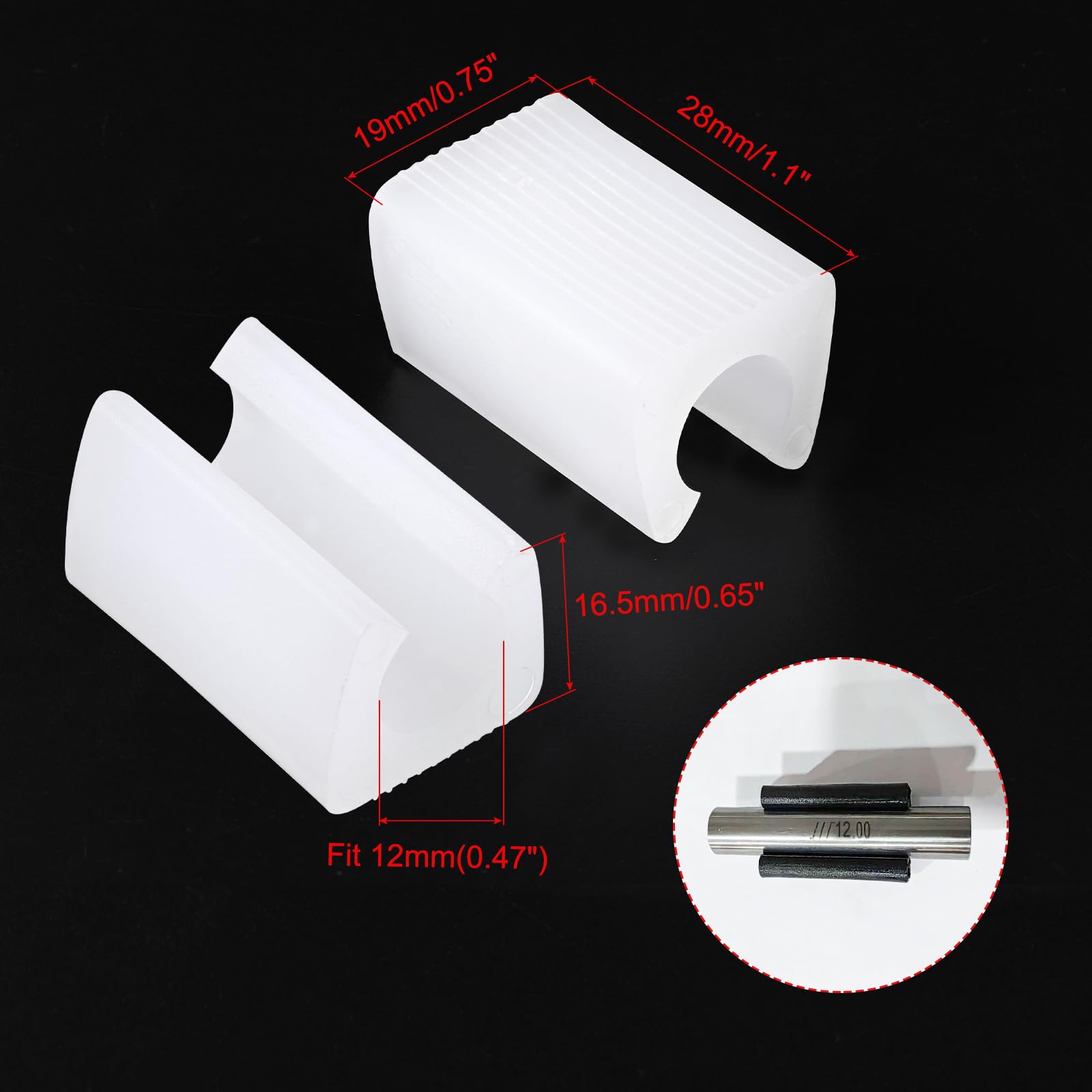 PATIKIL 12mm Rectangle Chair Leg Cover - Image 2