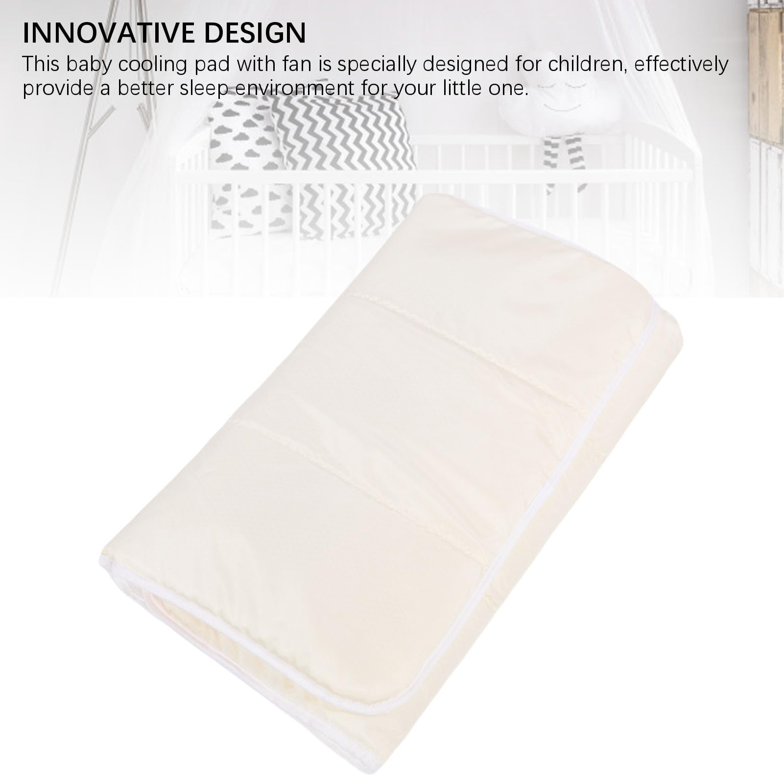 aqxreight Coussin de Refroidissement avec 3 Ventilateurs Coussin de Refroidissement Respirant à Vitesse du Vent pour Lit d'enfant, Un Meilleur pour Les Lits Fins. de avec Ventilateur. de pour bébé