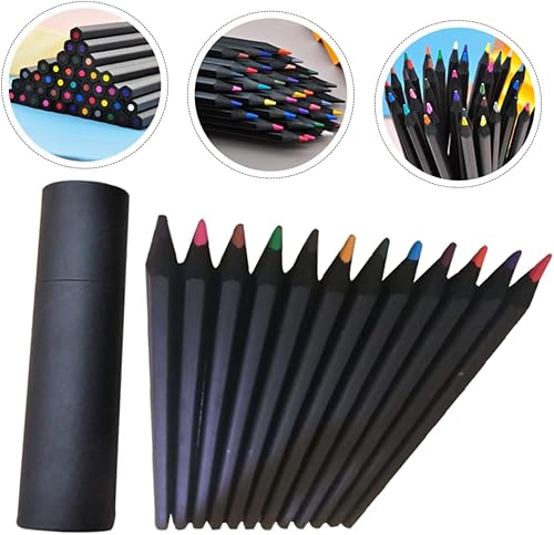 Miniatura 8 de STOBOK 1 juego24 piezas de graffiti para no niños, bolígrafos tóxicos, kit de crayón para estudiantes, bocetos de madera, suministros de colores,