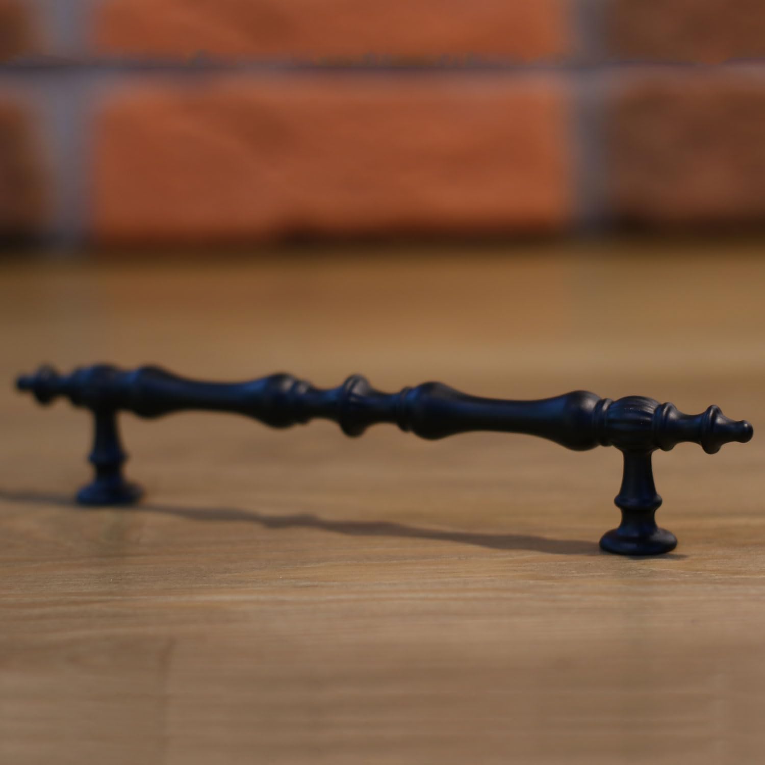 Badem10 Şehzade Kulp Mobilya Mutfak Dolabı Çekmece Dolap Kulpları Kapak Kulpu Kulbu Siyah 224 mm Metal