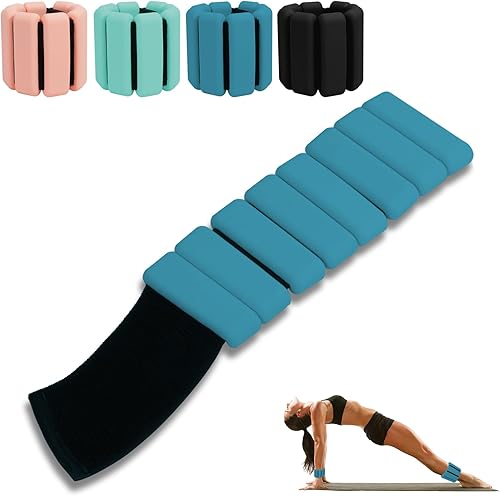 TIMOOU Pesas de tobillo para mujeres y hombres, pulsera ajustable con peso para muñeca para entrenamiento de gimnasio en casa, caminar, correr,