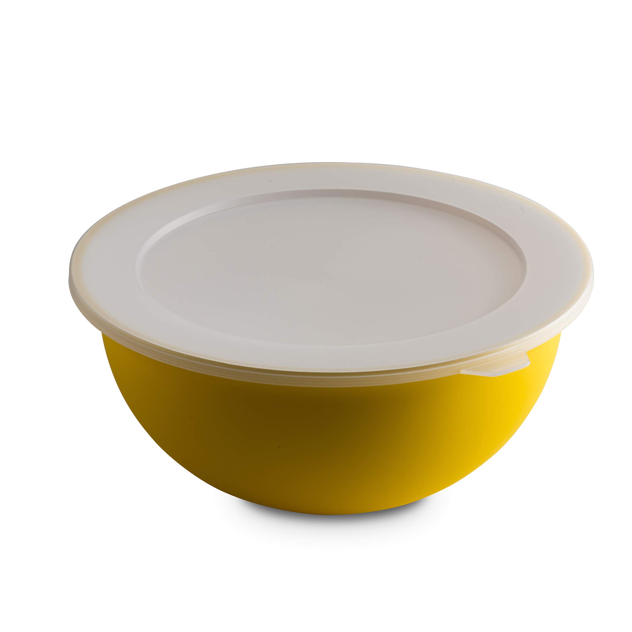 Omada Design Bowl + lid, Capacity 123,18 fl oz, Diameter 10,23 inch, White Inside and Colored Outside, in Polypropylene,microwavea nd Dishwasher Safe, Line Sanaliving