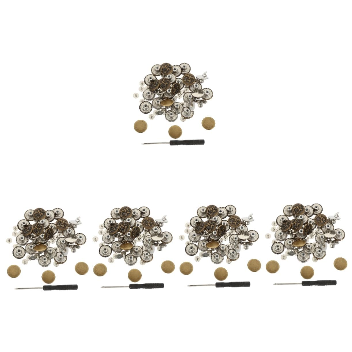 NUOBESTY 15sets Fibbiette Regolabili Per Cucitura Chiusure Per Jeans e Della Con Cacciavite Per Modifiche