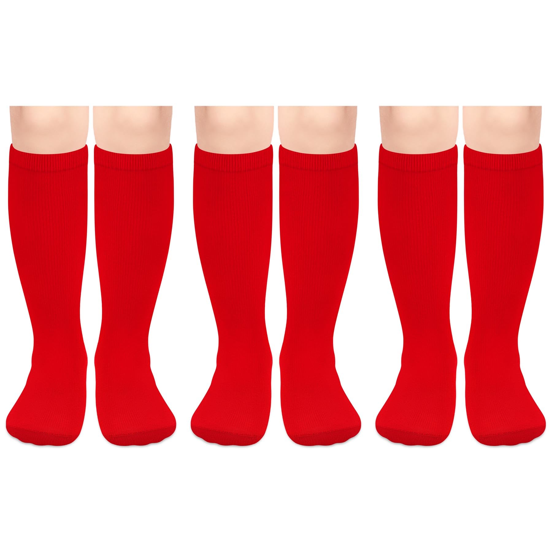 Olreco 3 Pack Toddler Soccer Socks Kids Baseball Socks Boys Girls Softball Sock Youth Football Sock Athletic Accessories