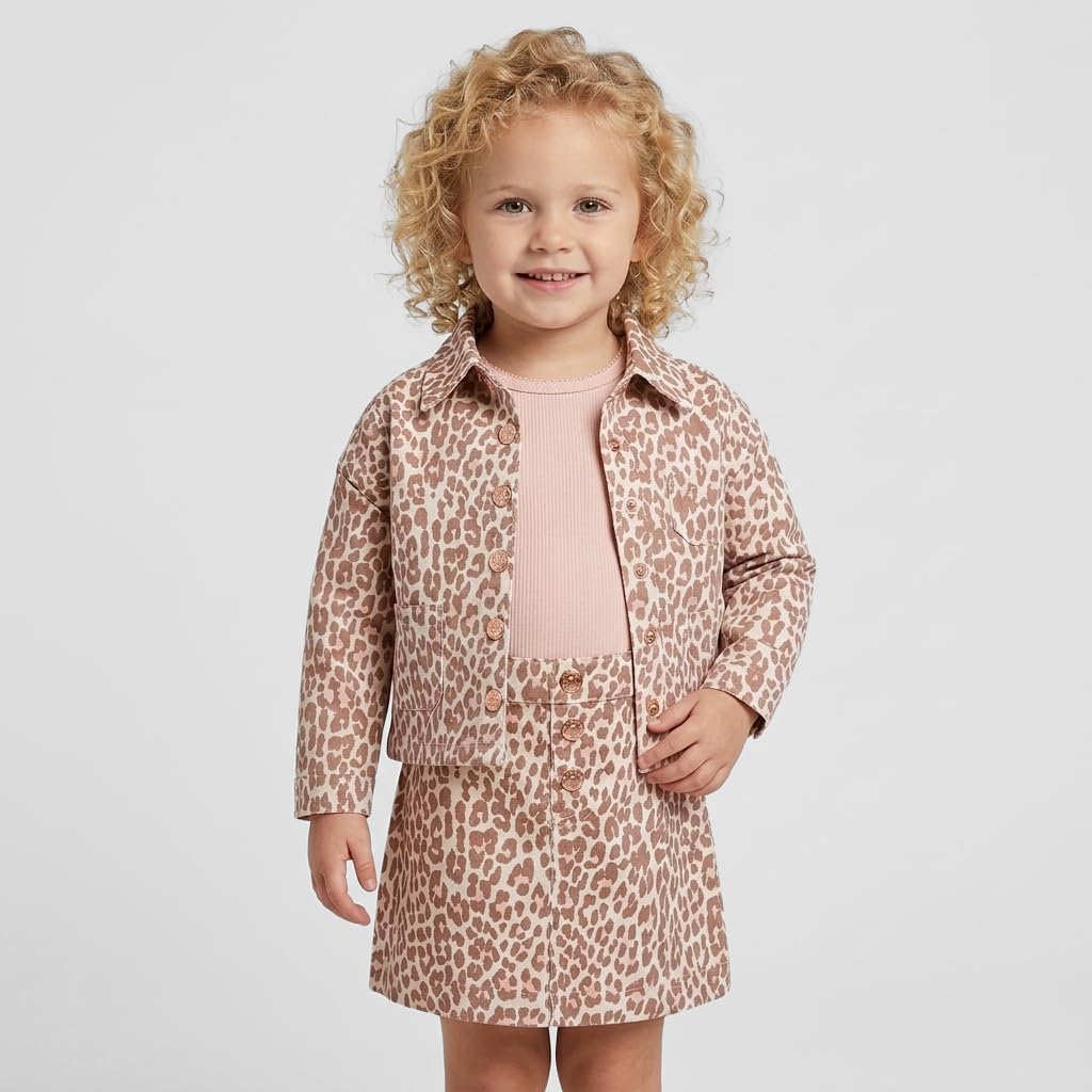 Vince Camuto Clothes Girls’ 3-Piece Skirt Set with Jacket,Tee & Skirt – Fashion Outfit for Toddler to Big Girls Sizes (2T-12)
