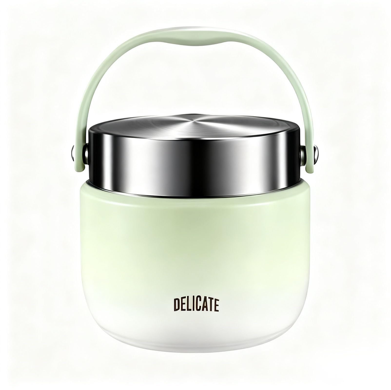 1200ml Insulated Food Flask with Folding Spoon, Stainless Steel Thermal Soup Containers, Leakproof Vacuum Hot Food Lunch Box, Portable Warming Meal Thermos for Camping, Travel, Sports, Outdoor, Hiking